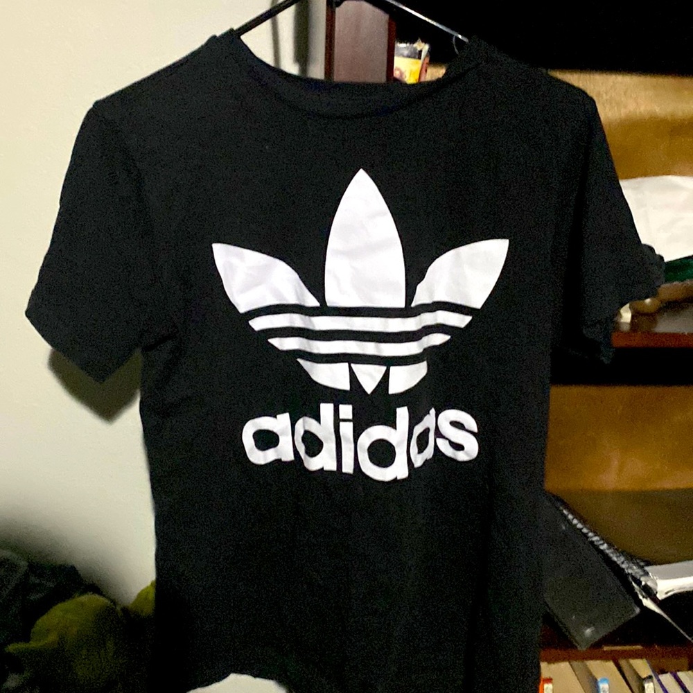 Adidas black and white boys t shirt 13/14